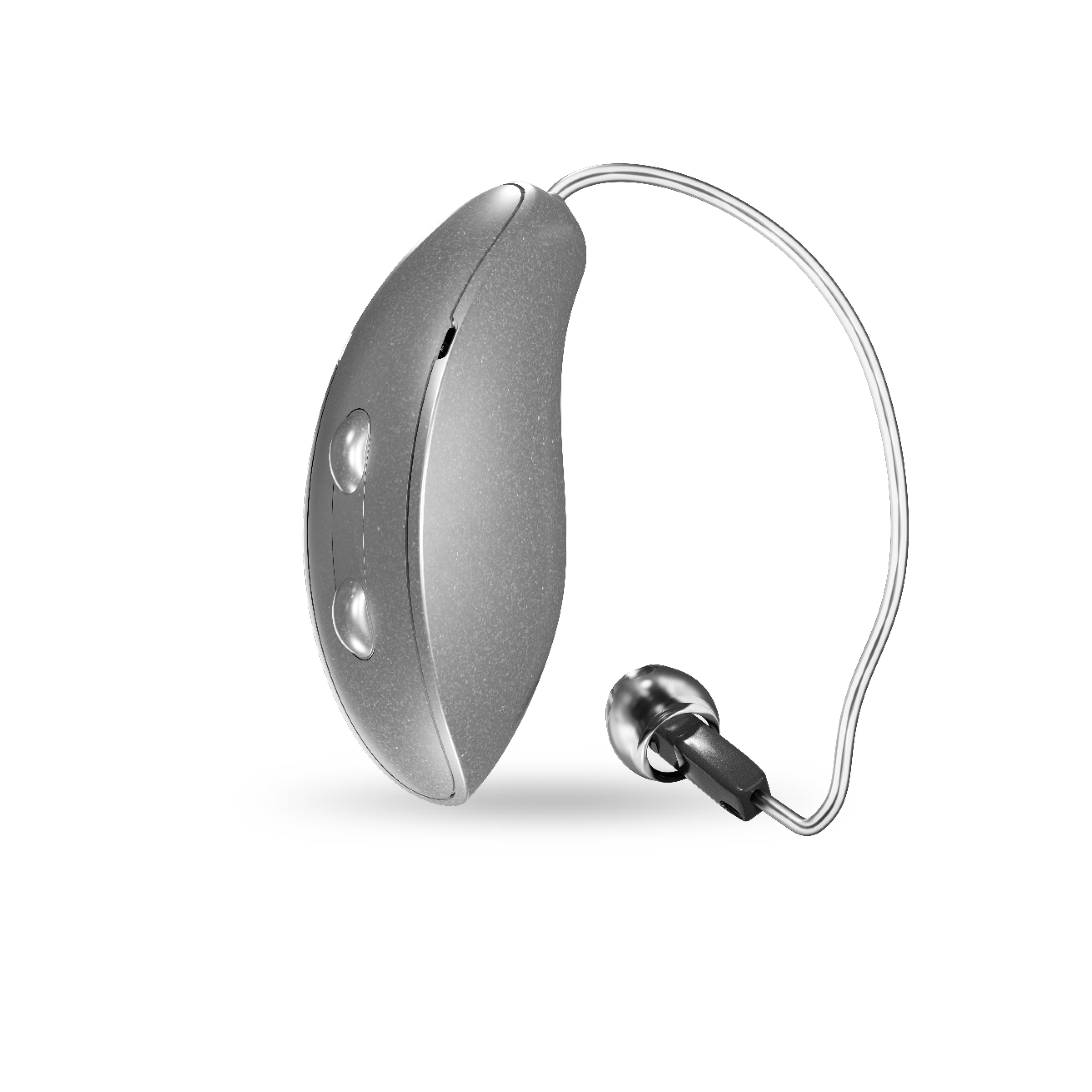 Phonak Receiver-in-Canal device on its own — sleek behind-the-ear body with a thin wire and dome