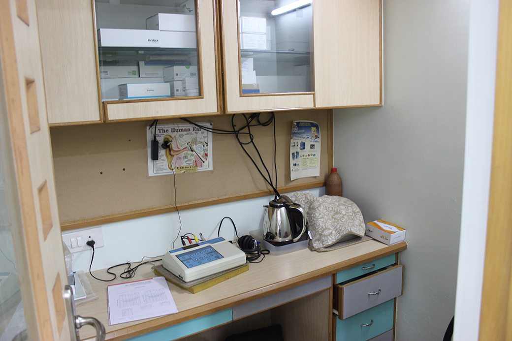 The audiometry station at Rahi Hear & Care
